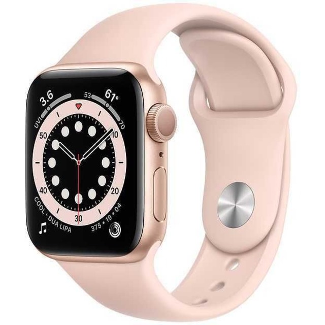 Умные часы Apple Watch Series 6 GPS 40mm Aluminum Case with Sport Band MG123RU / A (Цвет: Gold / Pink Sand)