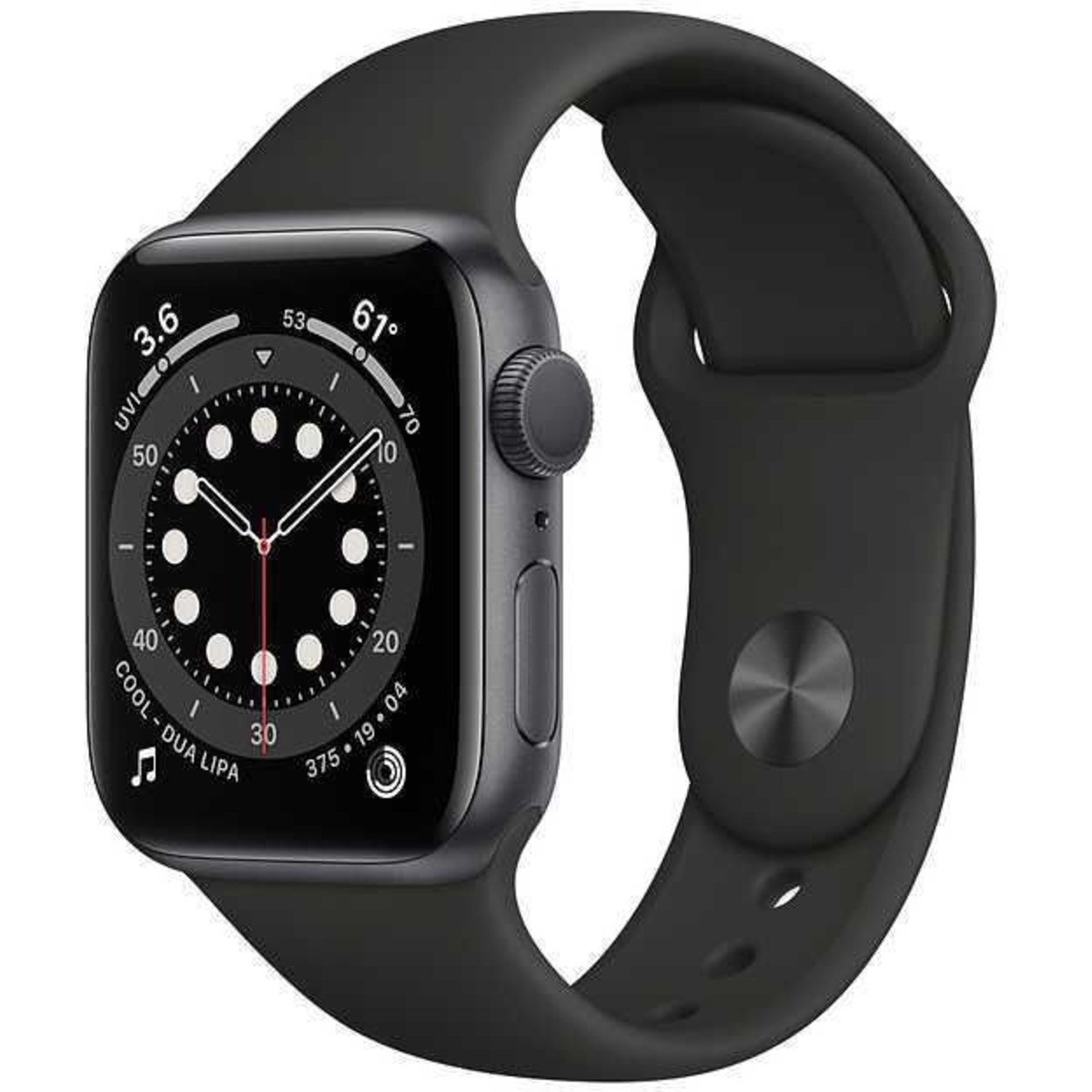 Умные часы Apple Watch Series 6 GPS 40mm Aluminum Case with Sport Band MG133RU/A (Цвет: Space Gray/Black)