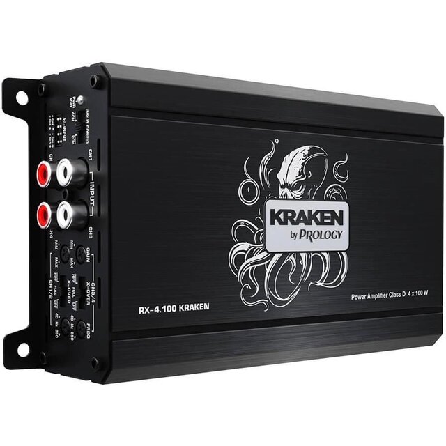 Усилитель автомобильный Prology RX-4.100 KRAKEN, черный