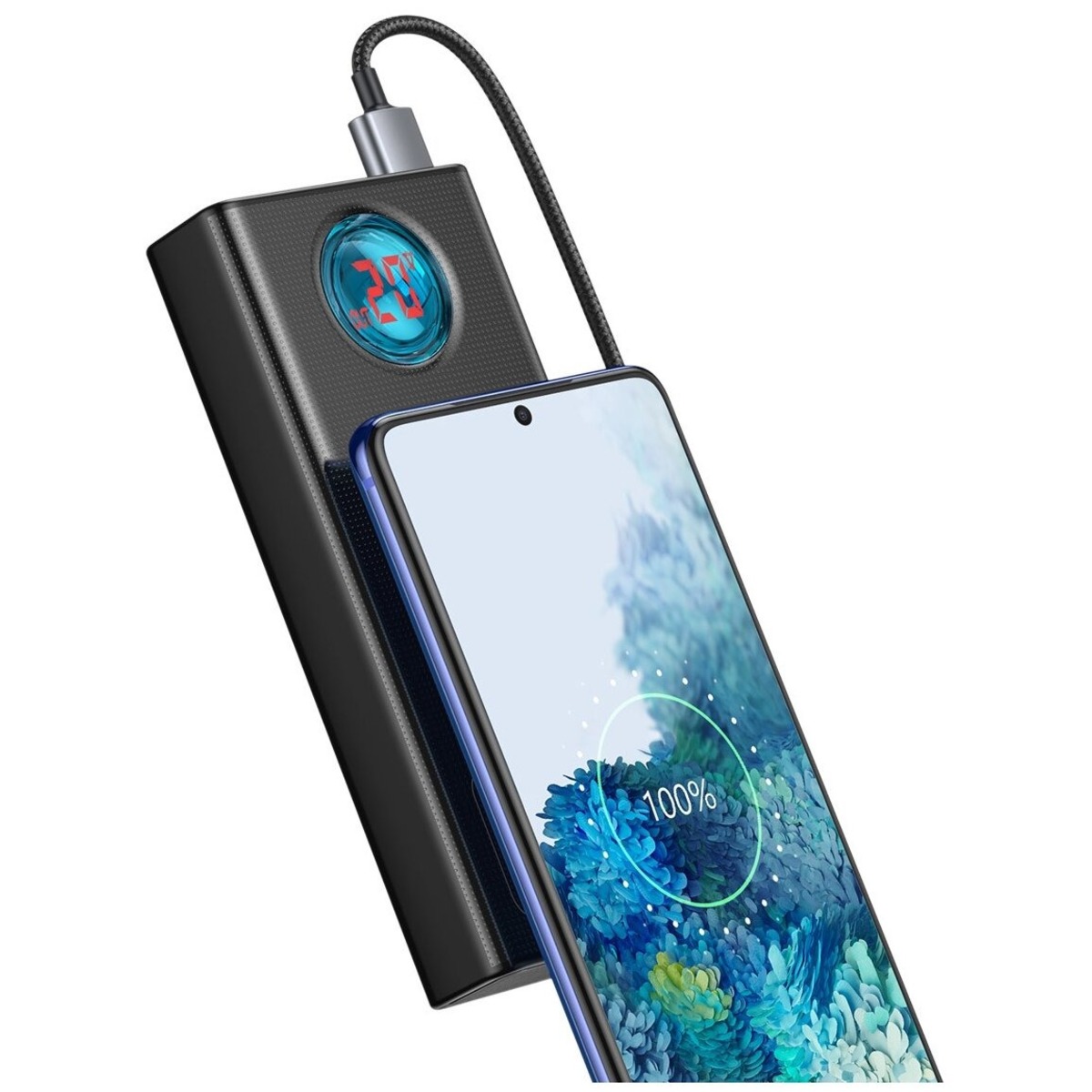 Внешний аккумулятор Baseus Amblight Digital Display 65W Quick Charge Power Bank 30000mAh (Цвет: Black)