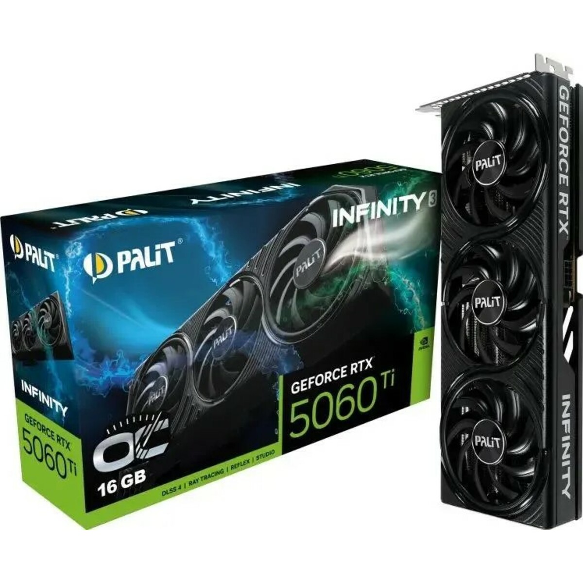 Видеокарта Palit GeForce RTX 5060 Ti Infinity 3 OC 16G (NE7506TS19T1-GB2061S)