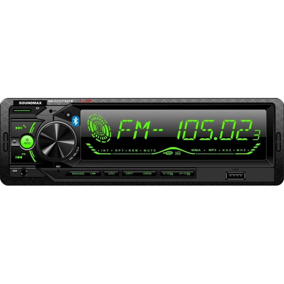 Автомагнитола Soundmax SM-CCR3189FB, черный