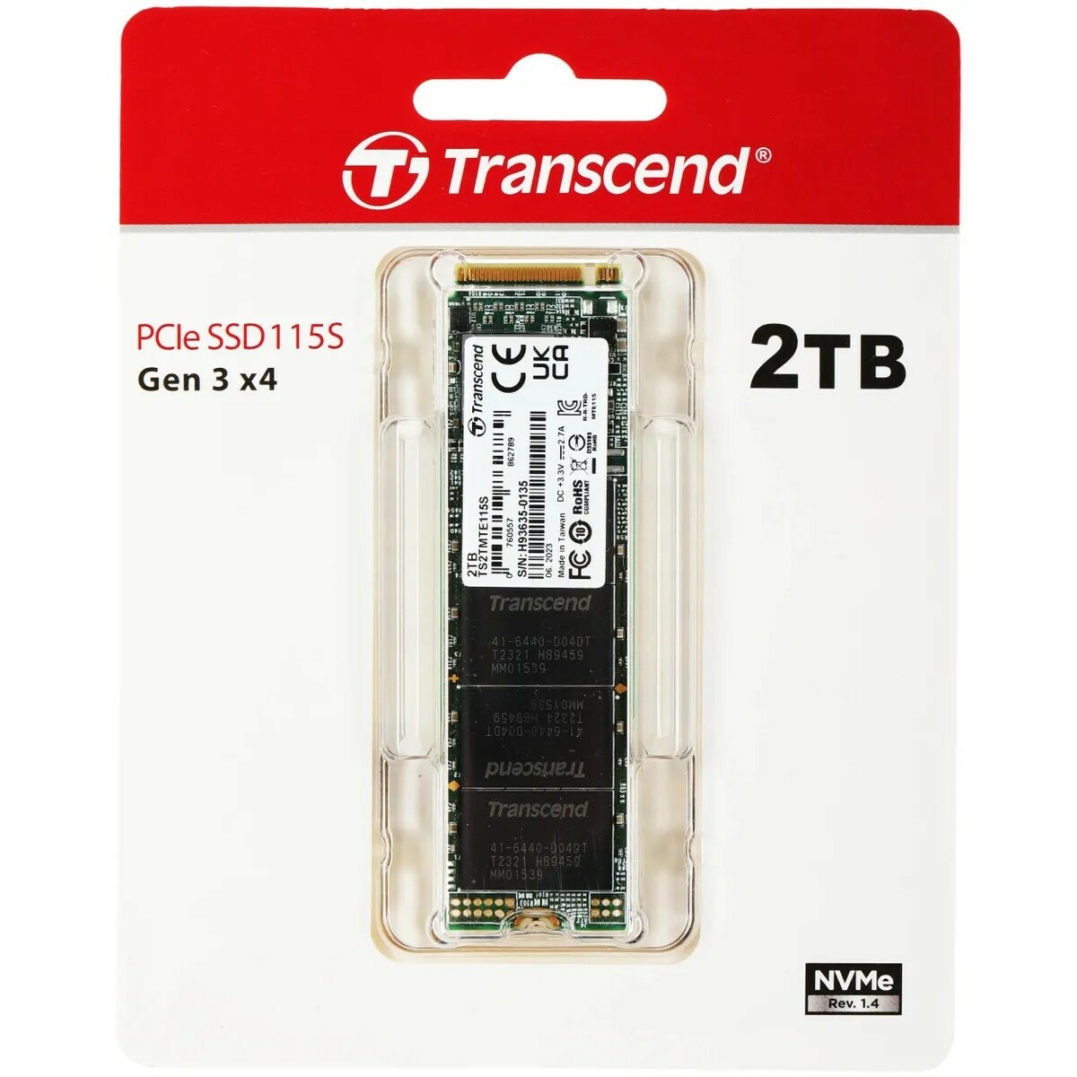 Накопитель SSD Transcend PCI-E 3.0 x4 2TB TS2TMTE115S