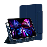 Чехол-книжка Comma Rider Series Double Sides Magnetic Case with Pencil slot для iPad Pro 12.9  (2022) (Цвет: Ocean Blue)