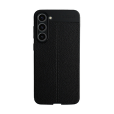 Чехол-накладка Devia Leather Texture Sockproof Case для смартфона Samsung Galaxy S23+, черный