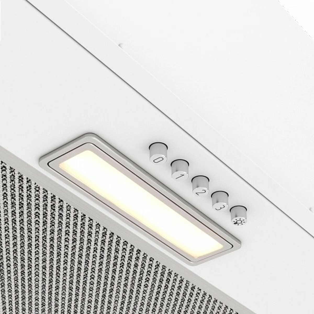 Вытяжка встраиваемая Elikor Cube Basic 60П-500-К3Д, белый
