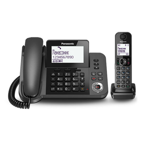 Р / Телефон Dect Panasonic KX-TGF320RUM (Цвет: Black / Metallic)