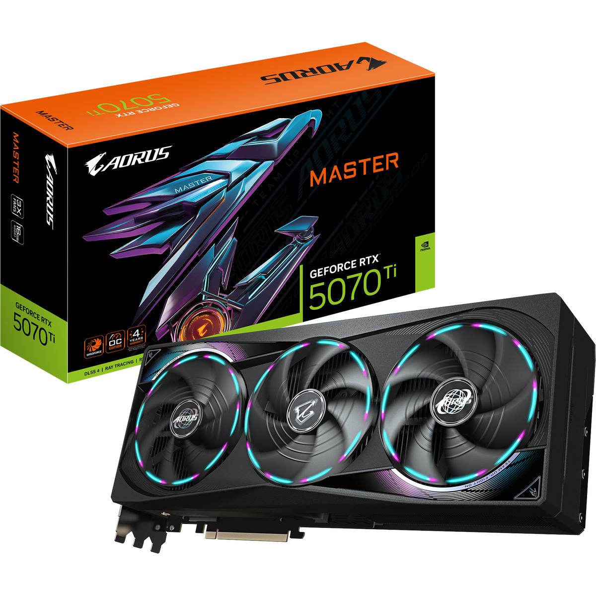 Видеокарта GIGABYTE AORUS GeForce RTX 5070 Ti MASTER 16G (GV-N507TAORUS M-16GD 1.0)
