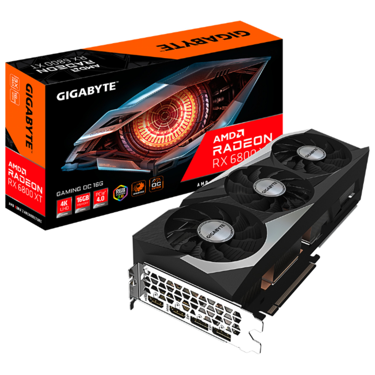 Видеокарта Gigabyte Radeon RX 6800 XT GAMING OC 16GB (GV-R68XTGAMING OC-16GD)