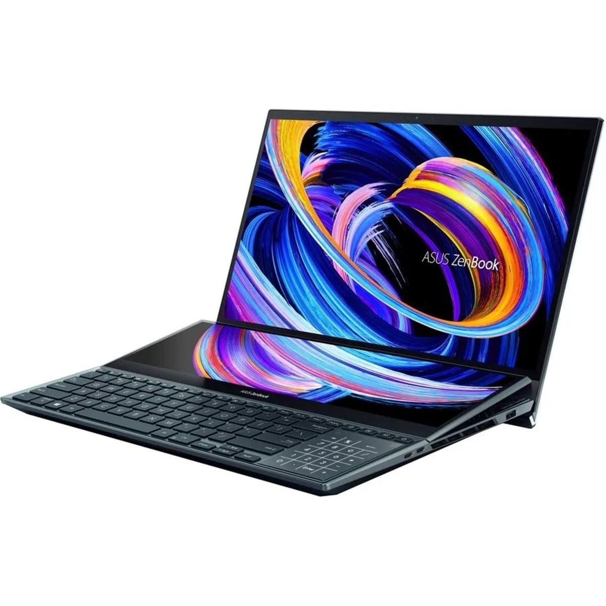 Ноутбук Asus ZenBook Pro Duo 15 OLED UX582HS-H2002X Core i9 11900H 32Gb SSD1Tb NVIDIA GeForce RTX3080 8Gb 15.6 OLED Touch 4K (3840x2160) Windows 11 Professional blue WiFi BT Cam Bag