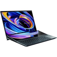 Ноутбук Asus ZenBook Pro Duo 15 OLED UX582HS-H2002X Core i9 11900H 32Gb SSD1Tb NVIDIA GeForce RTX3080 8Gb 15.6 OLED Touch 4K (3840x2160) Windows 11 Professional blue WiFi BT Cam Bag