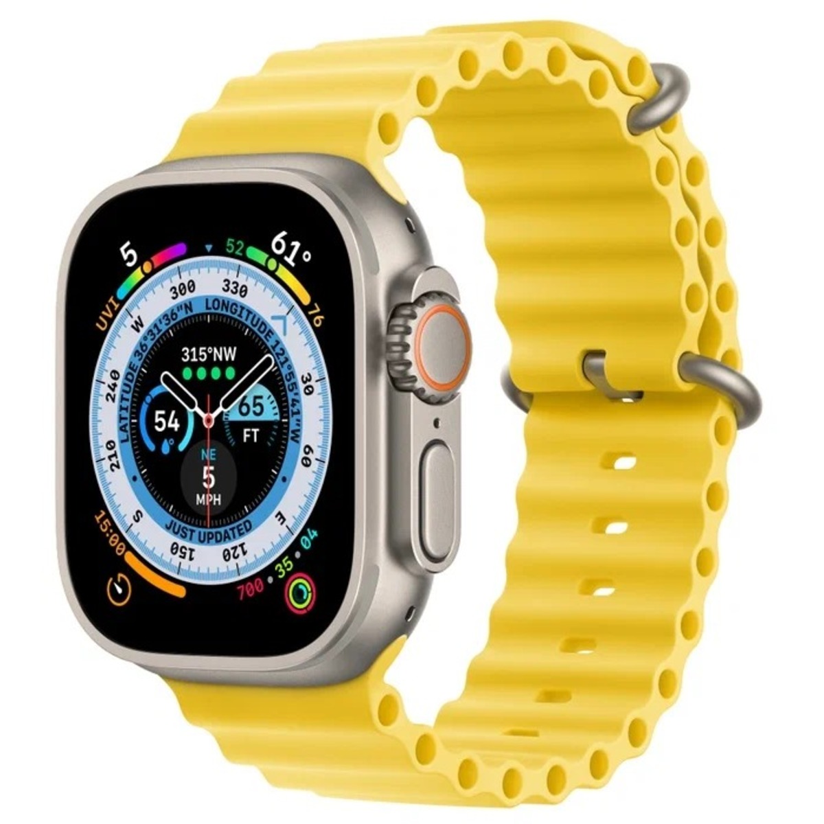 Умные часы Apple Watch Ultra 49mm Titanium Case with Ocean Band (Цвет: Yellow)