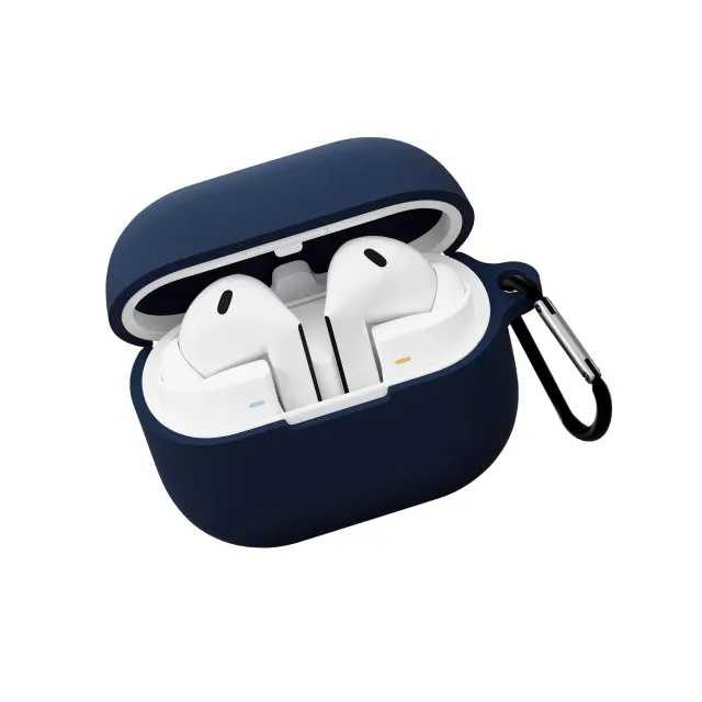 Чехол силиконовый VLP Charm Case для Samsung Buds 3/ 3 Pro, тёмно-синий