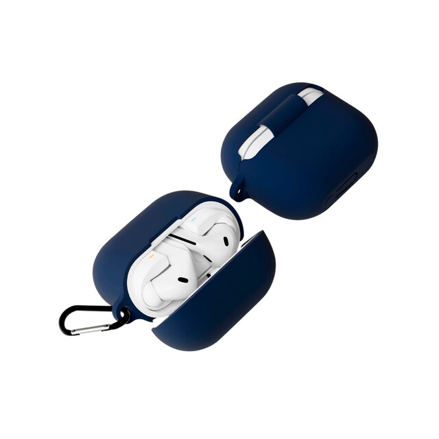 Чехол силиконовый VLP Charm Case для Samsung Buds 3 / 3 Pro, тёмно-синий Чехол силиконовый VLP Charm Case для Samsung Buds 3 / 3 Pro, тёмно-синий