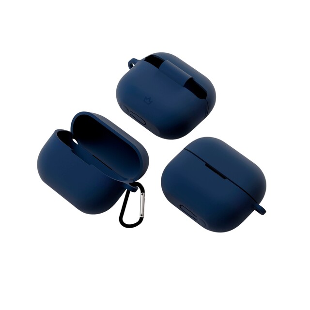 Чехол силиконовый VLP Charm Case для Samsung Buds 3 / 3 Pro, тёмно-синий Чехол силиконовый VLP Charm Case для Samsung Buds 3 / 3 Pro, тёмно-синий