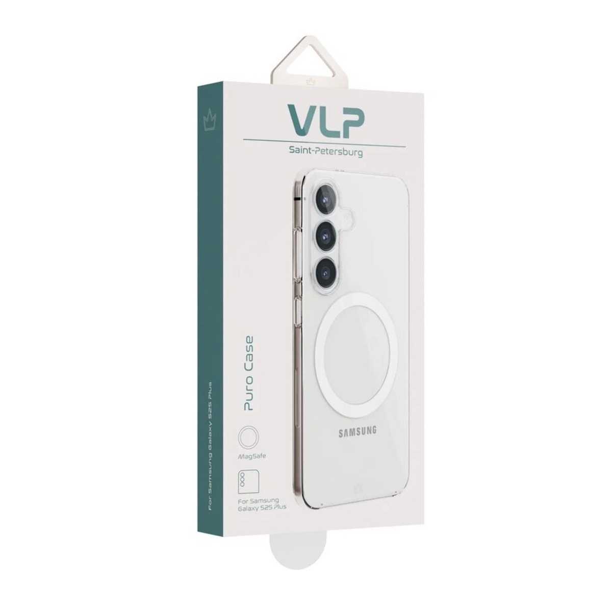 Чехол-накладка VLP Puro Case with MagSafe для смартфона Samsung Galaxy S25 Plus (Цвет: Transparent)