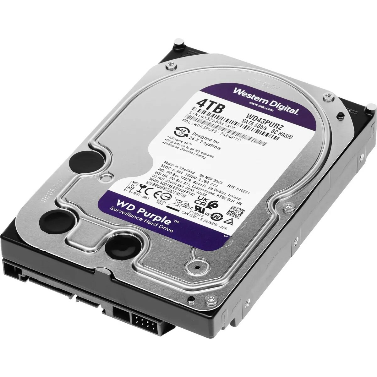 Жесткий диск Western Digital SATA-III 4TB WD43PURZ 