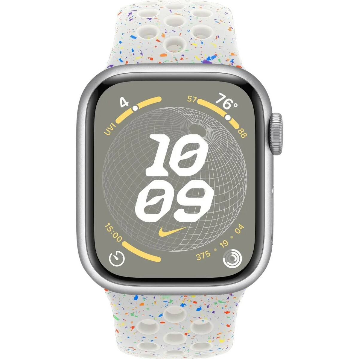 Умные часы Apple Watch Series 9 41mm Aluminum Case with Nike Sport Band S / M (Цвет: Silver / Pure Platinum)