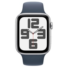 Умные часы Apple Watch SE (2023) 40mm Aluminum Case with Sport Band S/M (Цвет: Silver/Blue)