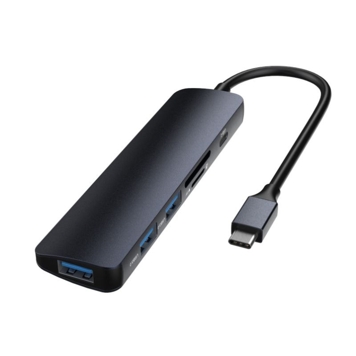 Универсальный адаптер Devia Leopard  UCB-C to USB 3.0x3+PD+Cardreader 5in1 Hub (Цвет: Gray)