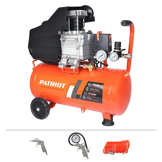 Компрессор поршневой Patriot Optima Euro 24-240K2 (Цвет: Orange) Компрессор поршневой Patriot Optima Euro 24-240K2 (Цвет: Orange)