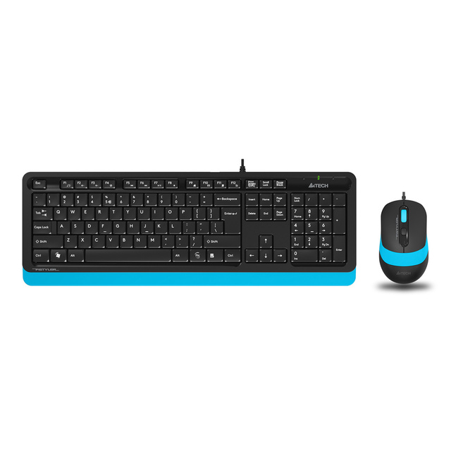 Клавиатура + мышь A4Tech Fstyler F1010 (Цвет: Black/Blue)
