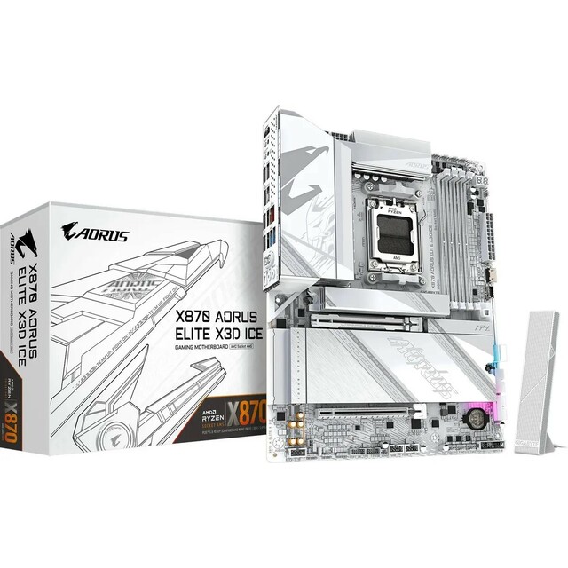 Материнская плата Gigabyte X870 AORUS ELITE X3D ICE Материнская плата Gigabyte X870 AORUS ELITE X3D ICE