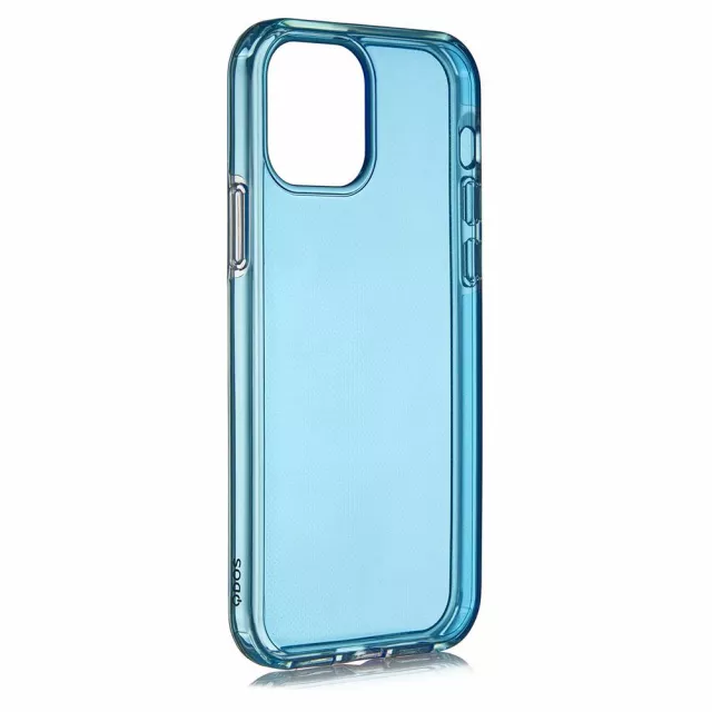 Чехол-накладка QDOS Hybrid Neon Case для смартфона Apple iPhone 12 Pro Max (Цвет: Light Blue)