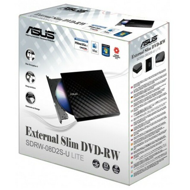 Привод DVD-RW Asus SDRW-08D2S-U LITE / WHT / G / AS белый USB внешний RTL Привод DVD-RW Asus SDRW-08D2S-U LITE / WHT / G / AS белый USB внешний RTL