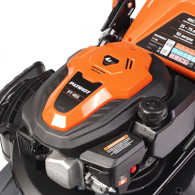 Газонокосилка роторная Patriot PT 46S (Цвет: Orange / Black) Газонокосилка роторная Patriot PT 46S (Цвет: Orange / Black)