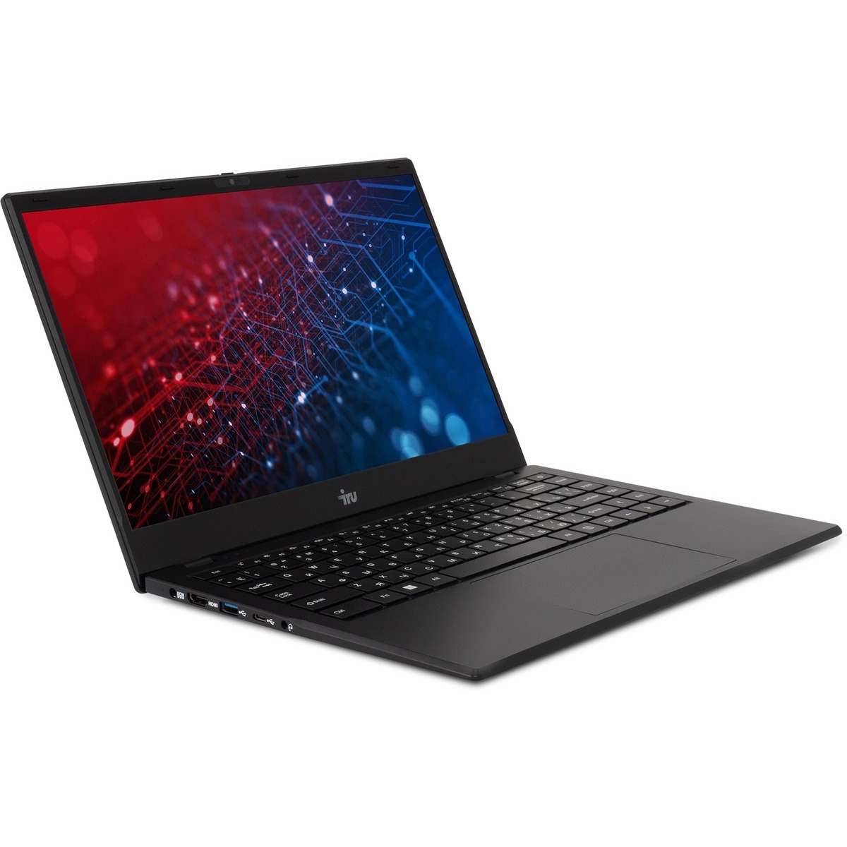 Ноутбук IRU Planio 14ING (N100 8Gb SSD512Gb Intel Iris Xe graphics 14 IPS FHD (1920x1080) Free DOS black 6000mAh)