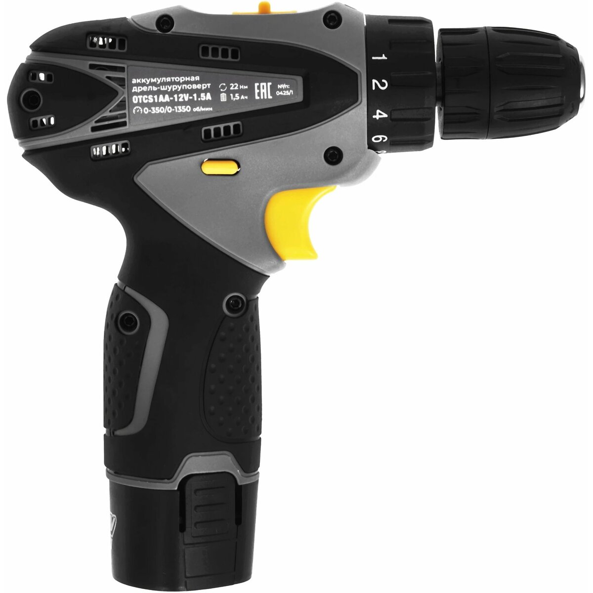Дрель-шуруповерт Ovk Tools OTCS1AA-12V-1.5A (Цвет: Gray / Black)