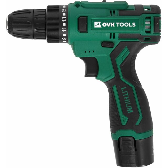 Дрель-шуруповерт Ovk Tools OTCS2AA-12V-1.5A (Цвет: Green / Black)