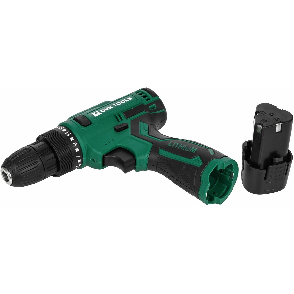 Дрель-шуруповерт Ovk Tools OTCS2AA-12V-1.5A (Цвет: Green / Black)