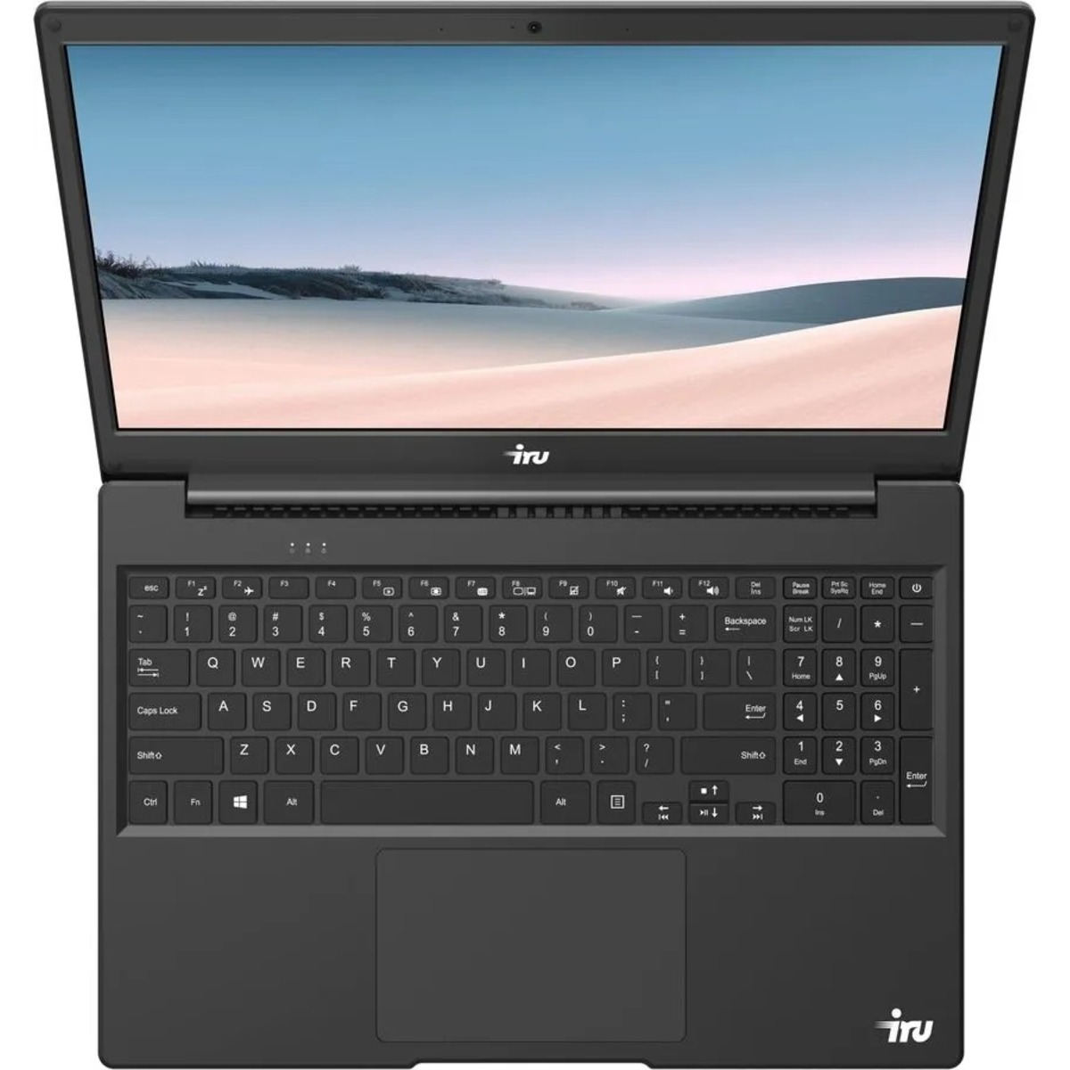 Ноутбук IRU Калибр 15Y Core i7 8550U 16Gb SSD500Gb Intel UHD Graphics 620 15.6 FHD (1920x1080) Free DOS black WiFi BT Cam