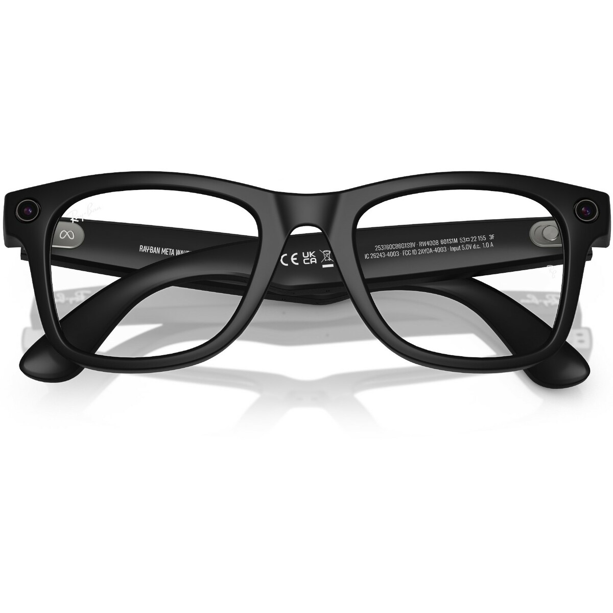 Умные очки Ray-Ban Meta Wayfarer RW4008 (Цвет: Matte Black / Transitions Graphite Green)