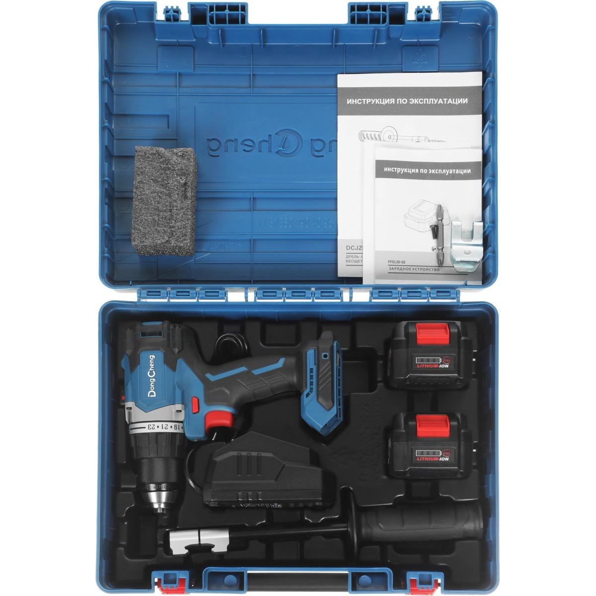 Дрель-шуруповерт DongCheng DCJZ06-13 (Цвет: Blue)