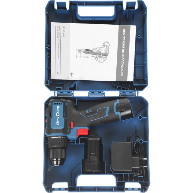 Дрель-шуруповерт DongCheng DCJZ1604 (Цвет: Blue)