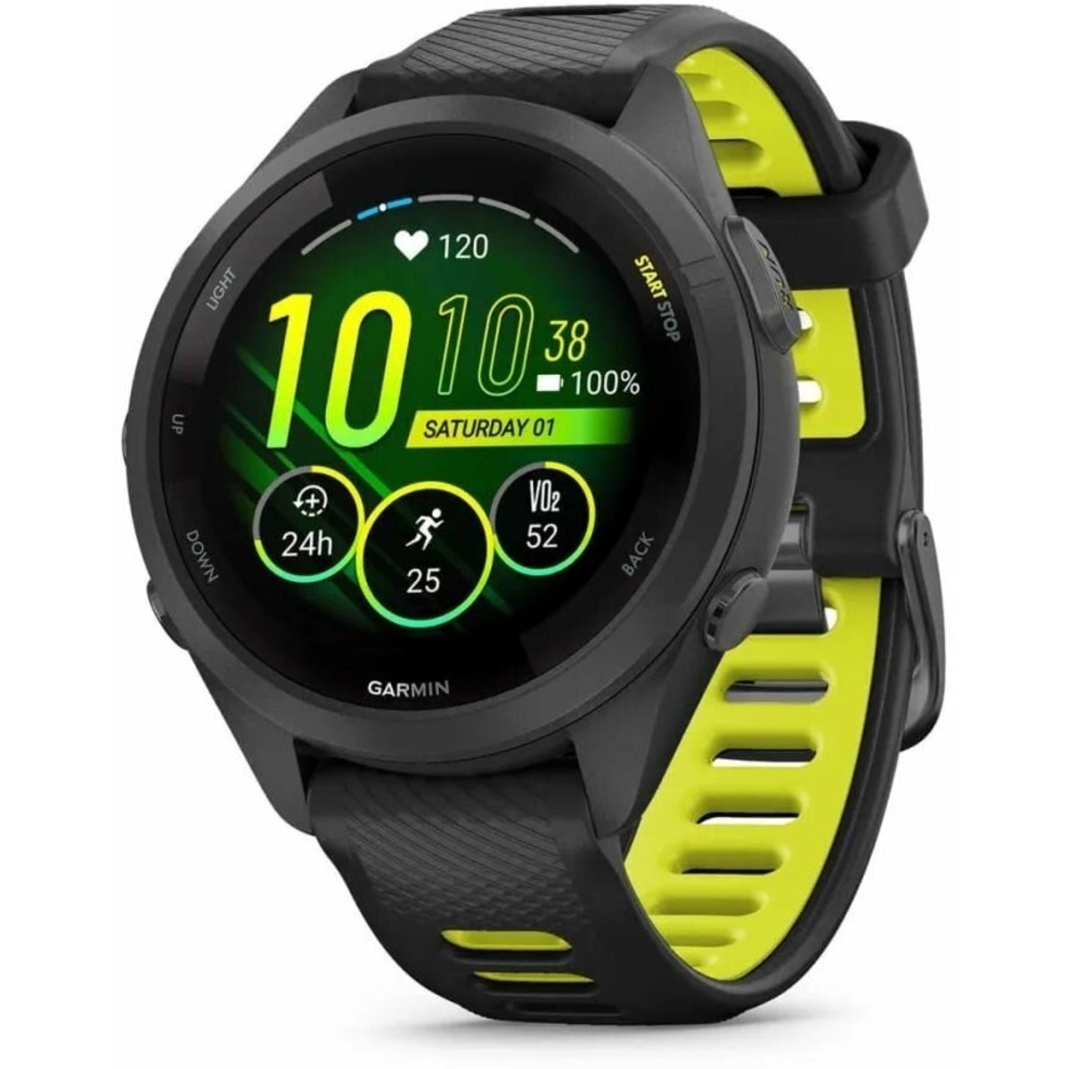 Умные часы Garmin Forerunner 265S (Цвет: Black/Amp Yellow)