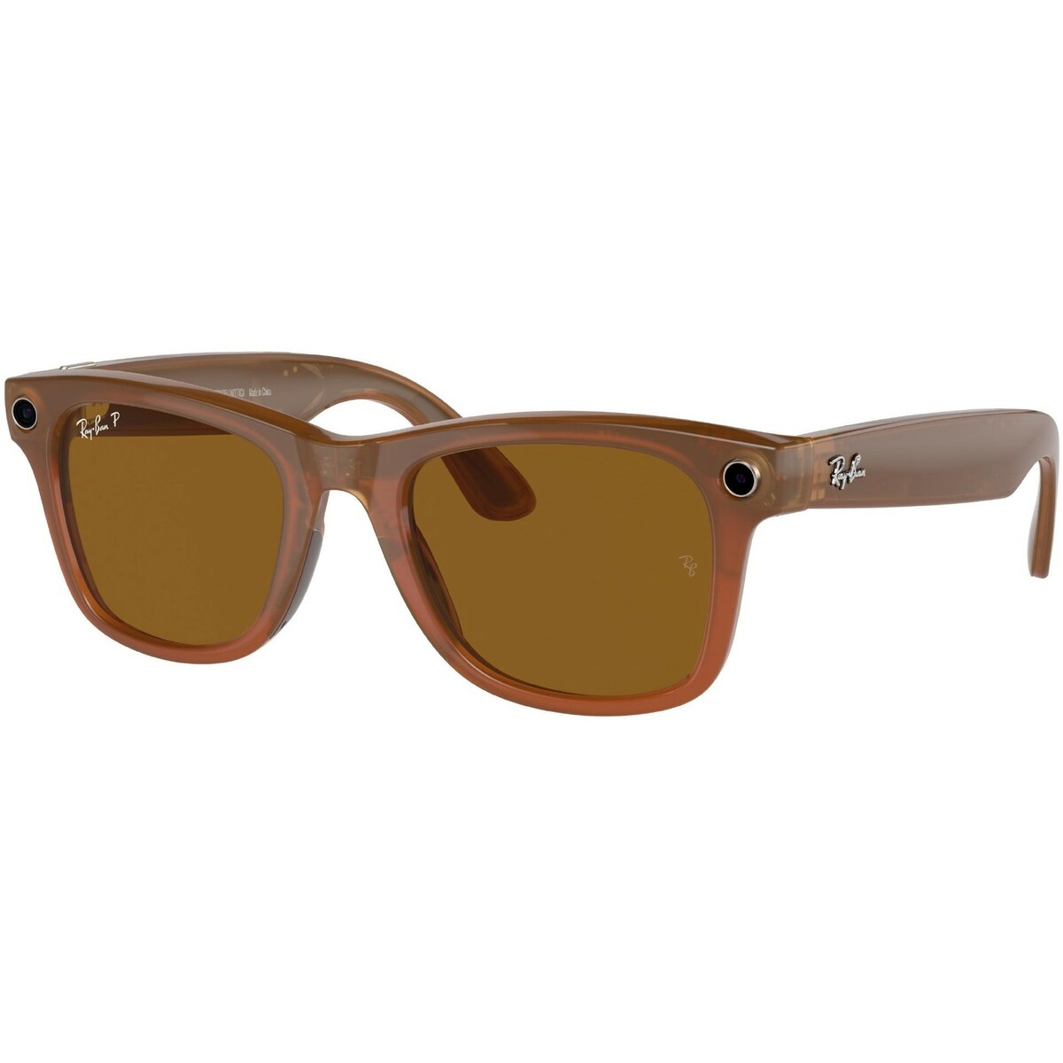 Умные очки Ray-Ban Meta Wayfarer RW4008 (Цвет: Shiny Caramel / Polar Brown)