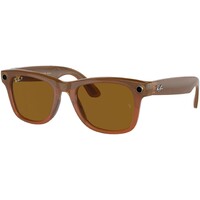 Умные очки Ray-Ban Meta Wayfarer RW4008 (Цвет: Shiny Caramel/Polar Brown)