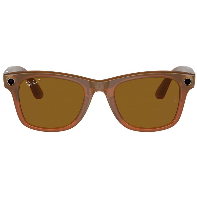 Умные очки Ray-Ban Meta Wayfarer RW4008 (Цвет: Shiny Caramel/Polar Brown)