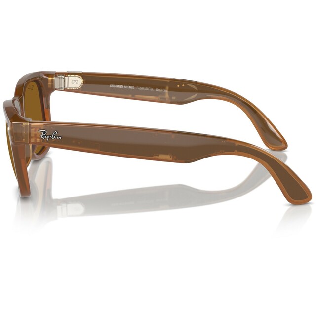 Умные очки Ray-Ban Meta Wayfarer RW4008 (Цвет: Shiny Caramel/Polar Brown)