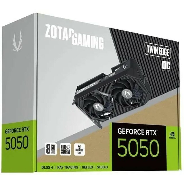 Видеокарта Zotac GeForce RTX 5050 TWIN EDGE OC 8Gb (ZT-B50500H-10M) Видеокарта Zotac GeForce RTX 5050 TWIN EDGE OC 8Gb (ZT-B50500H-10M)