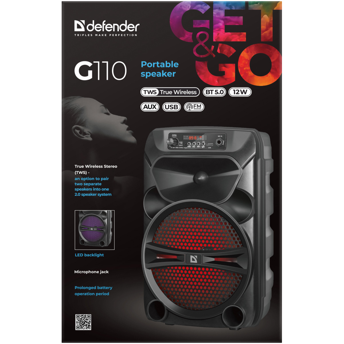 Акустическая система Defender G110 (Цвет: Black)