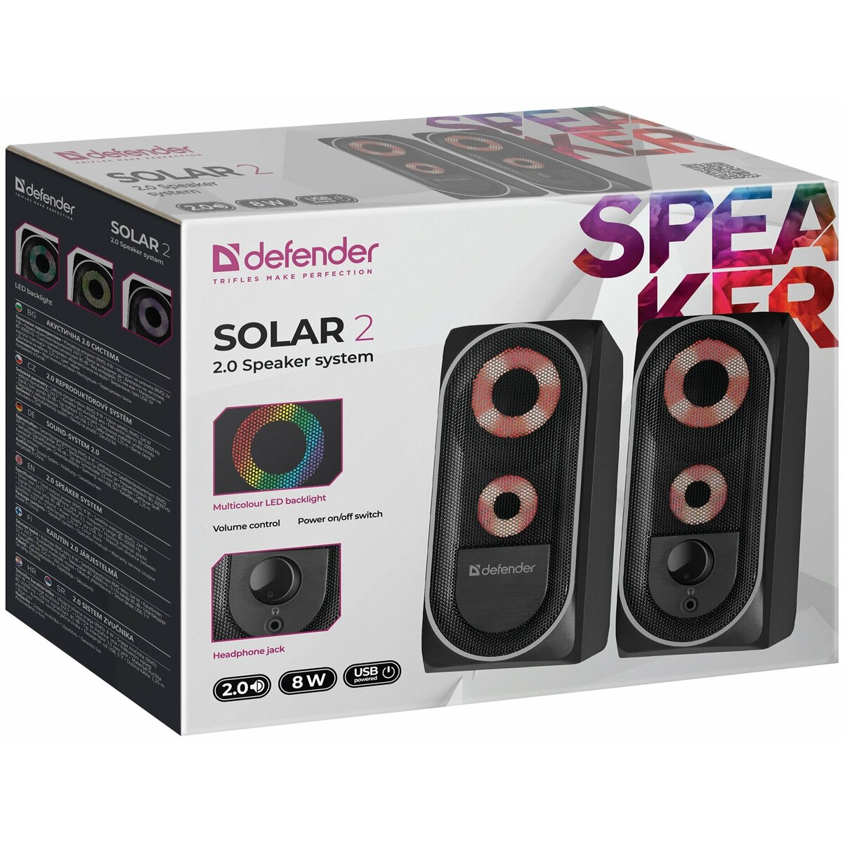 Колонки Defender Solar 2 (Цвет: Black)