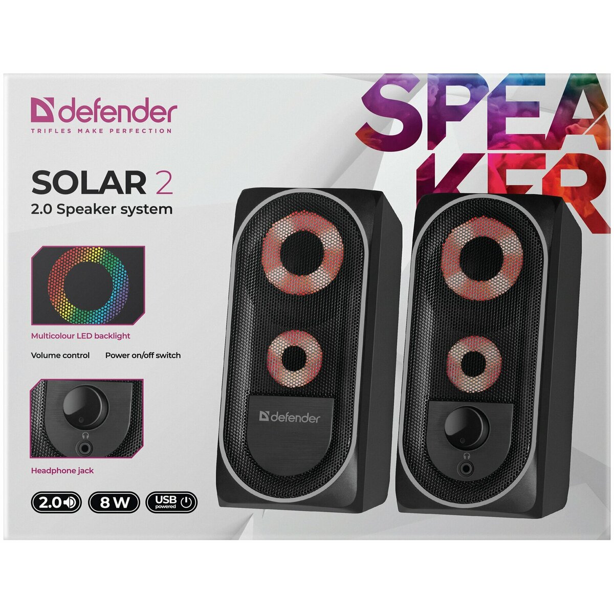 Колонки Defender Solar 2 (Цвет: Black)