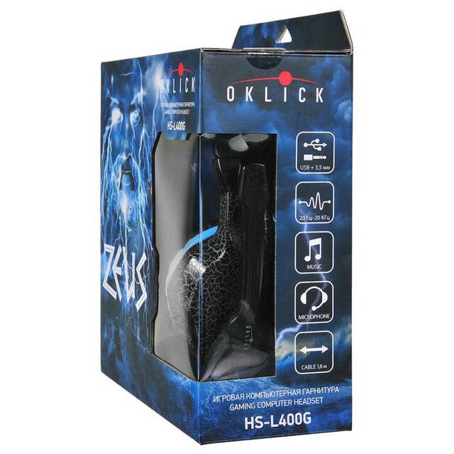 Компьютерная гарнитура Oklick HS-L400G ZEUS (Цвет: Black)