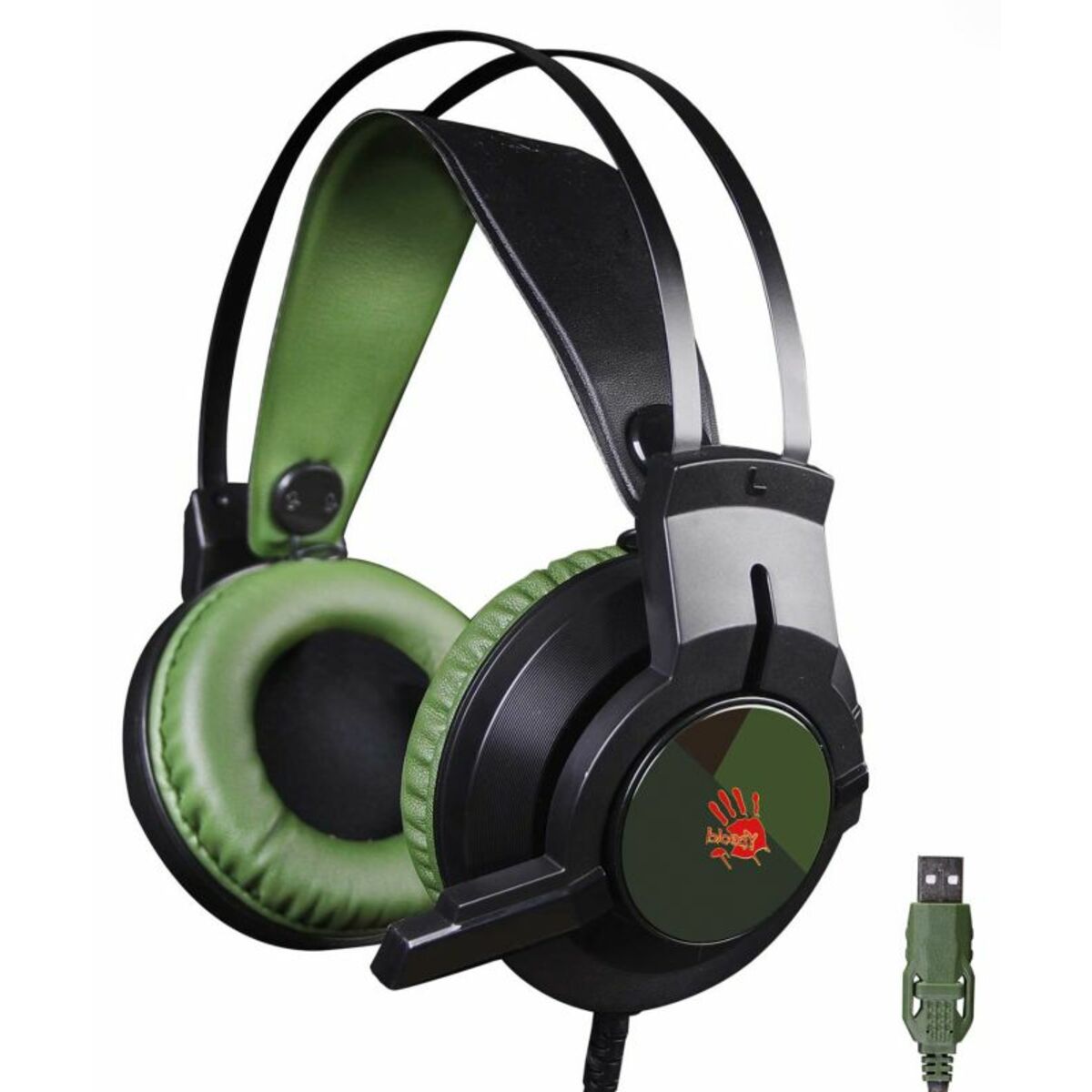 Компьютерная гарнитура A4 Bloody J450 (Цвет: Black/Green)