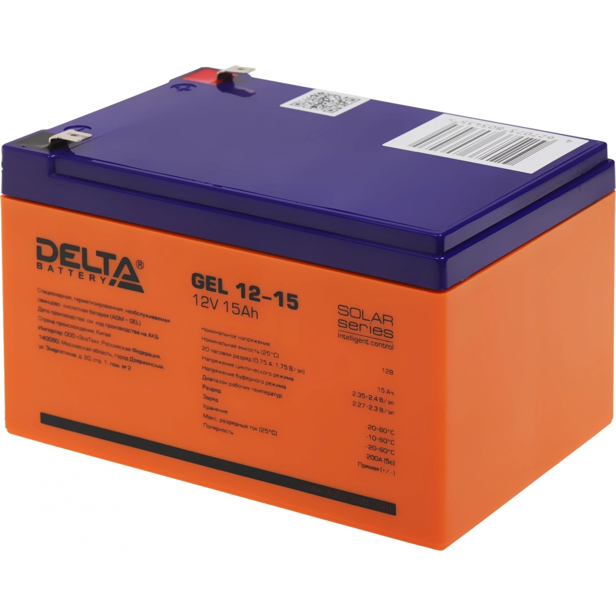 Батарея для ИБП Delta GEL 12-15 12В 15Ач